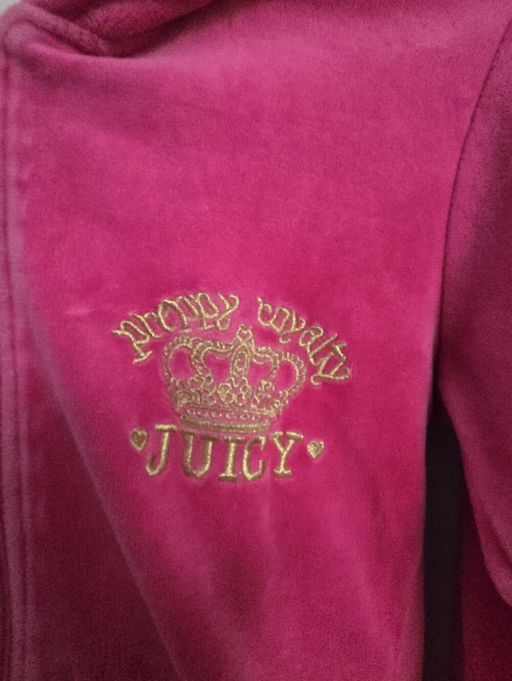 hot pink juicy couture velour zip-up hoodie - Picture 2 of 4